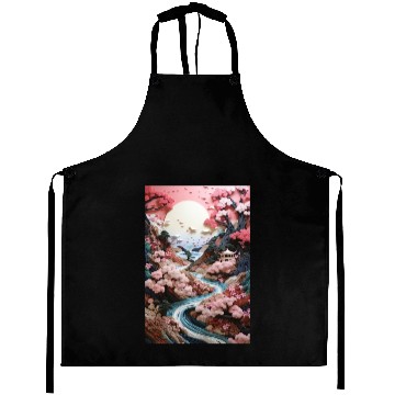 Discover Mosaic Zen Garden River - Cherry Blossom Aprons