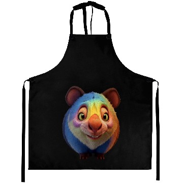 Discover Colorful Wombat - Playful Graphic Aprons