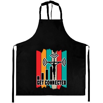 Discover Get Connected Love Jesus Christian Christmas Aprons