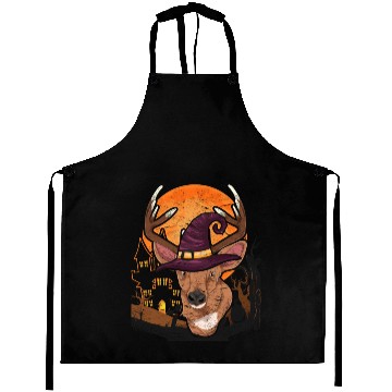 Discover Witch hat forest animal gift Halloween deer Aprons