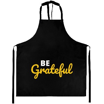 Discover Be Grateful Handwritten Quote Design Aprons