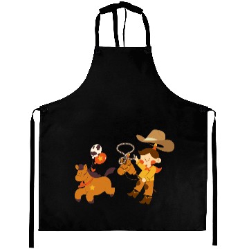 Discover cowboy illustration Aprons
