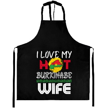 Discover Funny I Love My Hot Burkinabe Wife Husband Aprons