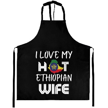 Discover Funny I Love My Hot Ethiopian Wife Husband Aprons