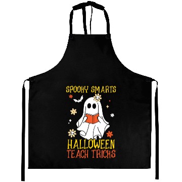 Discover Spooky Smarts: Halloween Teach Tricks Teacher Aprons