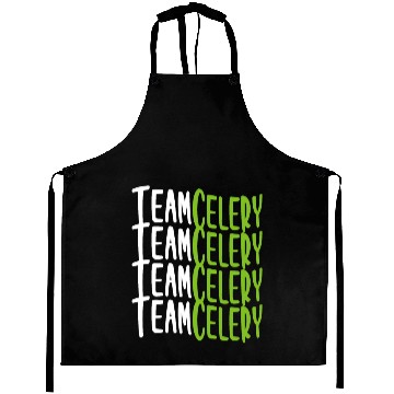 Discover Team Celery Motivational Typography Design Aprons