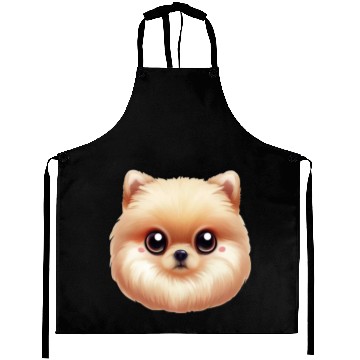 Discover Playful Pomeranian Artwork Aprons