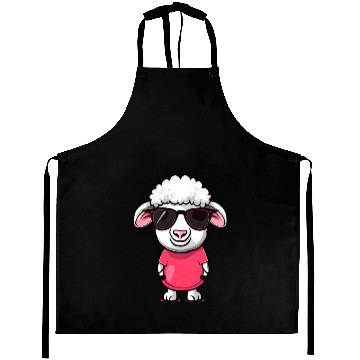 Discover Cool Sheep in Glasses Aprons