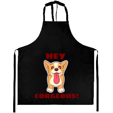 Discover Hey Corgeous Corgi Pun Aprons