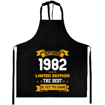 Discover September 1982 Birthday Surprise Aprons