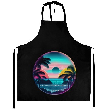 Discover Palm Trees and Ocean Breeze with a serene beach Aprons