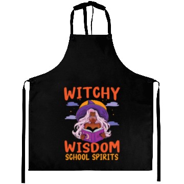 Discover Witchy Wisdom School Spirits Teacher Halloween Aprons