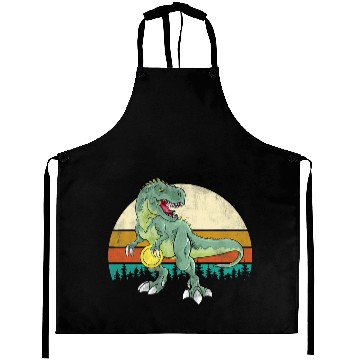 Discover Dinosaur Frolf Player Gift T Rex Golfer Dino Retro Aprons