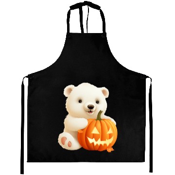 Discover Halloween Polar Bear with Pumpkin Aprons