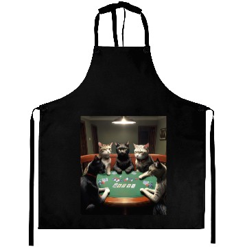 Discover Cats Playing Poker Aprons