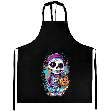 Discover Halloween fantasy skeleton Aprons