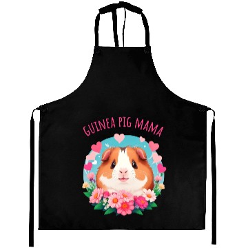 Discover Guinea pig Mama Flowers and Hearts Aprons