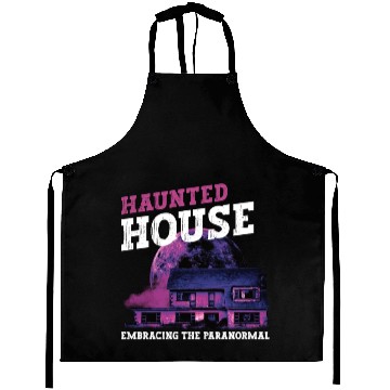 Discover Horror Paranormal Haunted House Spooky Halloween Aprons
