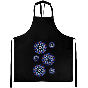 Discover Blue Kaleidoscope Gears Aprons