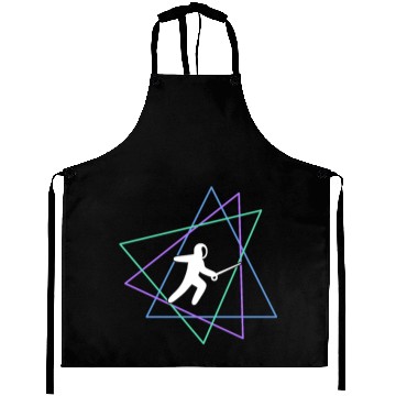 Discover Geometric Fencing Duel Aprons