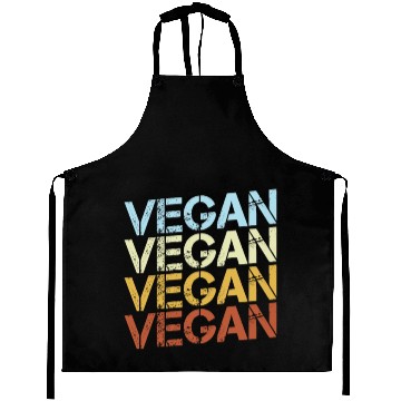 Discover Retro Vegan Typography Aprons