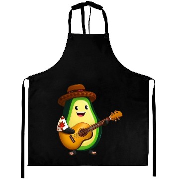 Discover Tropical avocado with guitar Aprons