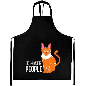 Discover I Hate People Cat Lover Kitten Cats Funny Aprons