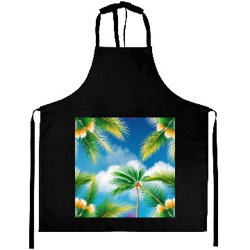 Discover Tropical Whispering Palm Trees Aprons