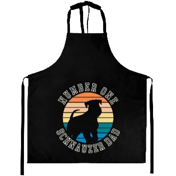 Discover Number One Schnauzer Dad Aprons