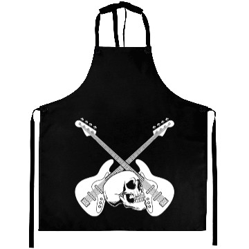 Discover Bass Guitar Bassist Skull Aprons