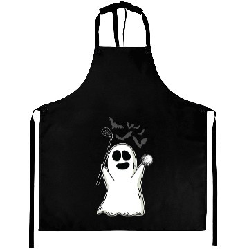 Discover Ghost Playing Golf Lazy DIY Halloween Costume Funn Aprons