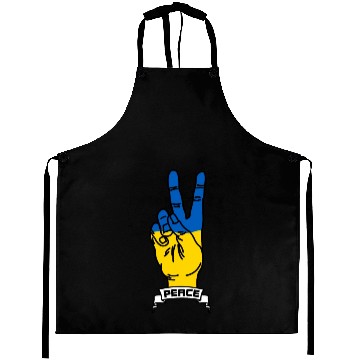 Discover Peace for Ukraine text Aprons