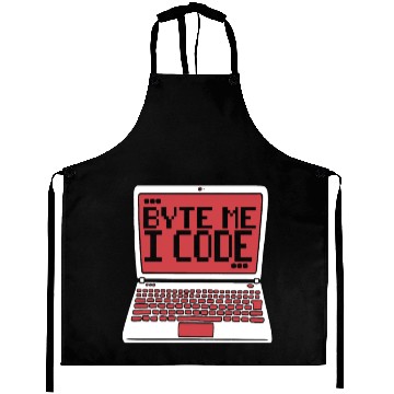 Discover Byte Me I Code Coder Engineer Full Stack Software Aprons