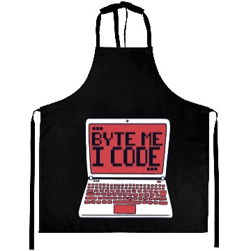Discover Byte Me I Code Coder Engineer Full Stack Software Aprons