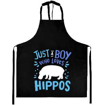 Discover Kids Hippo Hippopotamus Just A Boy Who Loves Hippo Aprons