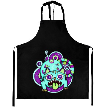 Discover Psychedelic Trippy Cat Aprons