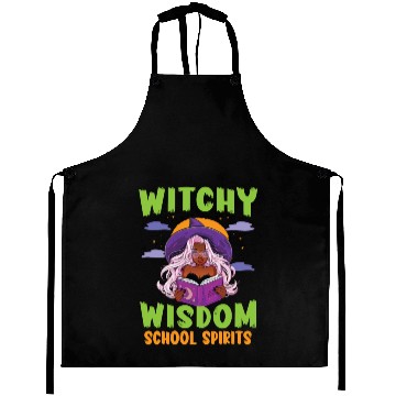 Discover Witchy Wisdom School Spirits Teacher Halloween Aprons