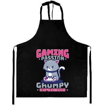 Discover Gaming, Gaming, Video Game, Grumpy Cat Gamer Aprons