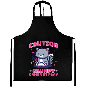 Discover Gaming, Gaming, Video Game, Grumpy Cat Gamer Aprons