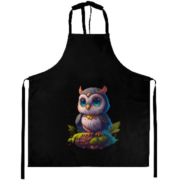 Discover Detailed cute owl design Aprons