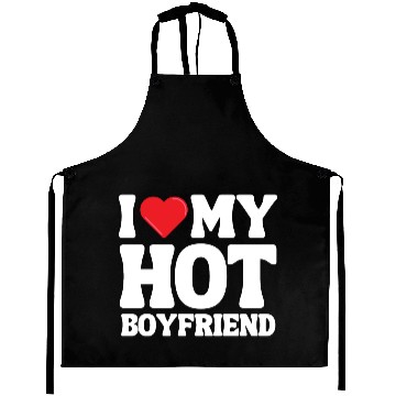Discover I Love My Boyfriend Aprons