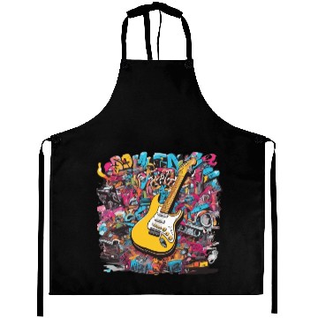 Discover Hip-Hop Guitar Art Aprons