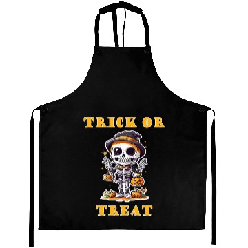Discover Trick or Treat Cute Skeleton Aprons