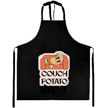Discover Couch Potato Master... Humor Aprons