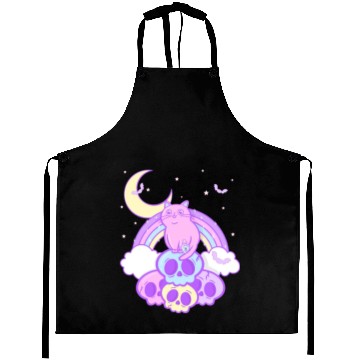 Discover Pastel Goth Cat Skull Lover Cute Gothic Yami Aprons