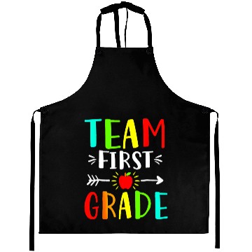 Discover Team First Grade Student Teacher Team Funny Back Aprons