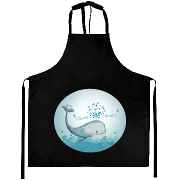 Discover Whale Cute Whale Swimming Aprons
