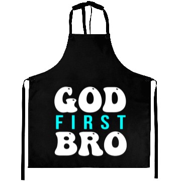 Discover God First Bro Aprons