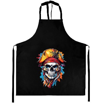 Discover Skeletal Swashbuckler: Pirate Pride Aprons