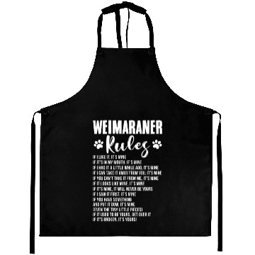 Discover Weimaraner Rules Aprons